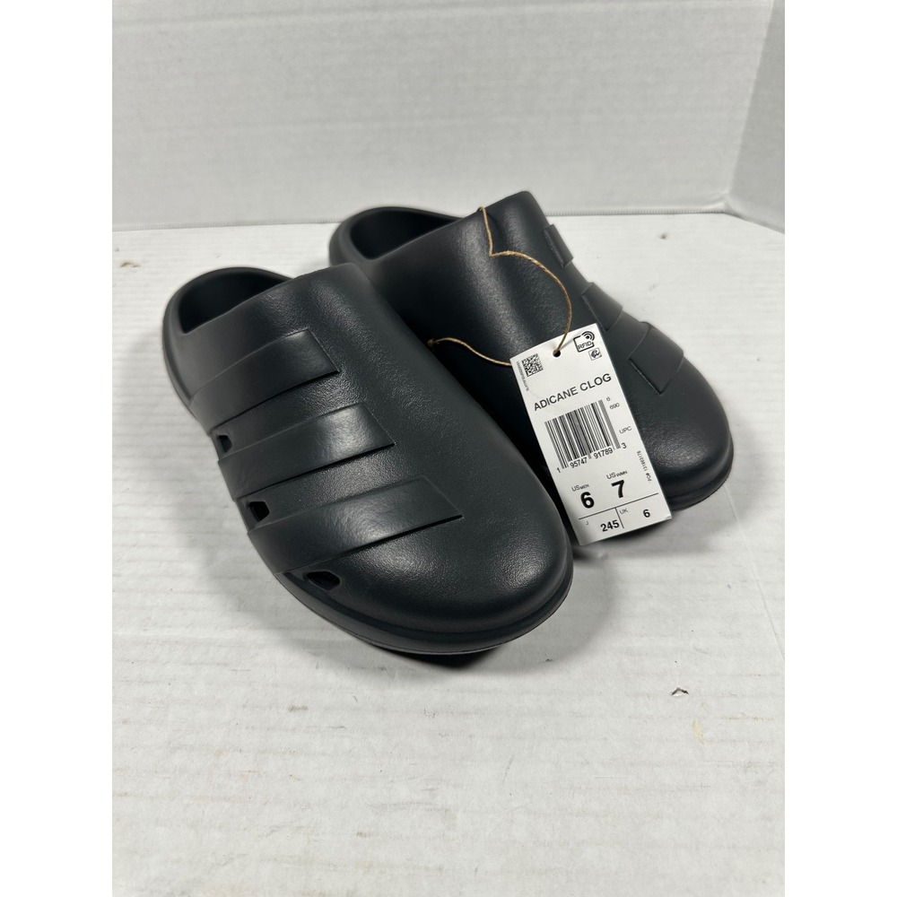 Adidas Adicane Clog Black Slip On Sandals Mens 6 Womens 7 HP9415